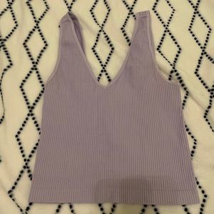 purple niki biki v neck tank top